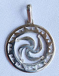 Символ Рода в Сонячному Колі слов'янський оберіг срібло 925 проби, фото 2