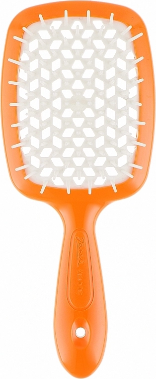Гребінець для волосся помаранчевий з білим Janeke Superbrush Small 82SP234 ARA