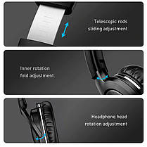 BASEUS Бездротові навушники з мікрофоном для телефону та комп'ютера, Bluetooth 5.0, AUX, фото 3