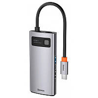 BASEUS Type-C Metal Gleam Series 4-in-1 2USB, HDMI, Type-C, 100W PD переходник хаб HUB адаптер USB