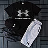 Спортивний костюм чоловічий літній UNDER ARMOUR футболка шорти комплекти повсякденні 2 в 1 сучасні стильні, фото 8