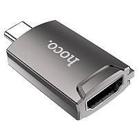 Переходник Type-C to HDMI HOCO UA19 / OTG Type-C to HDMI Converter / 4K HD / темно-серый