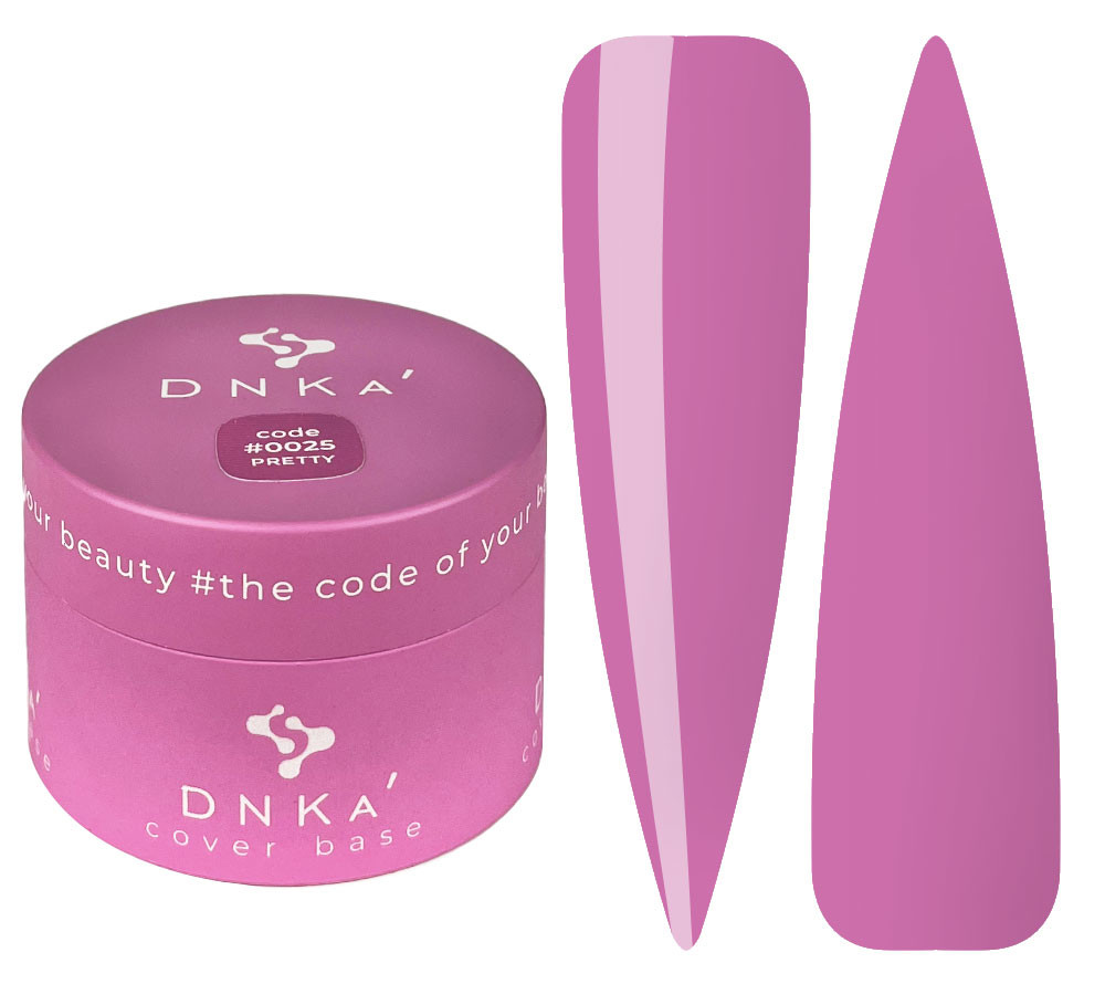 Кольорова база, що камуфлює, DNKa Cover Base, 30 мл №0025 Pretty Яскравий рожевий