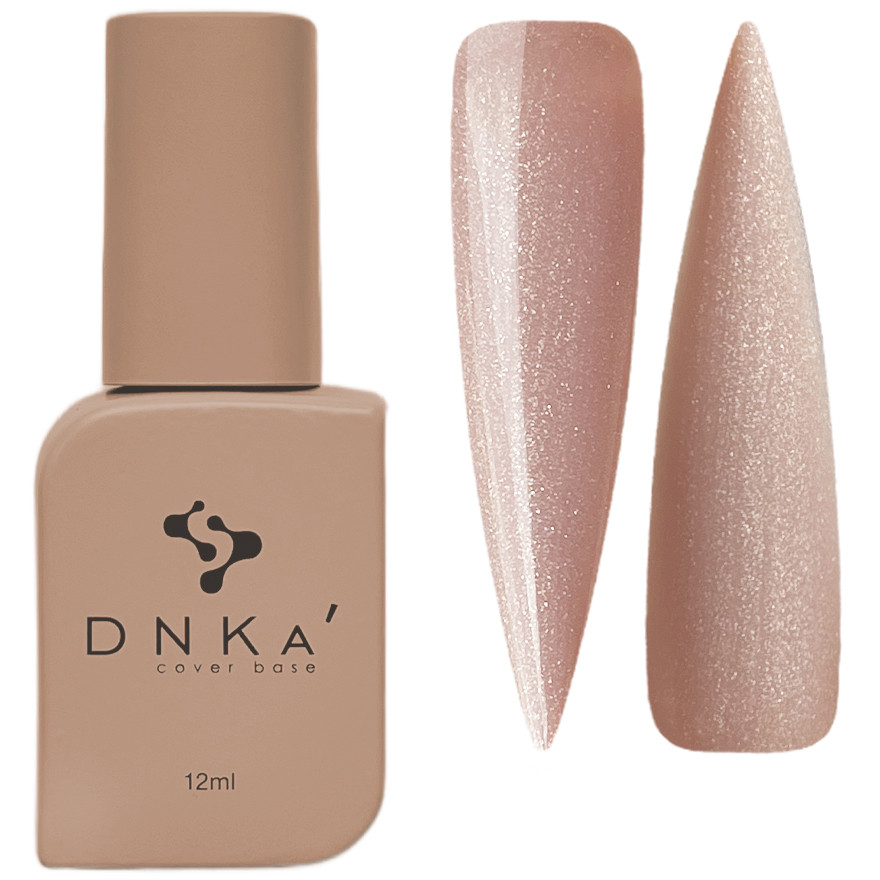 Камуфлююча кольорова база DNKa Cover Base, 12 мл №0030 Luxurious коричнево-бежевий з шиммером
