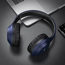 Бездротові навушники HOCO, Bluetooth 5.0, AUX/FM/TF, до 8 годин роботи, сині, фото 3