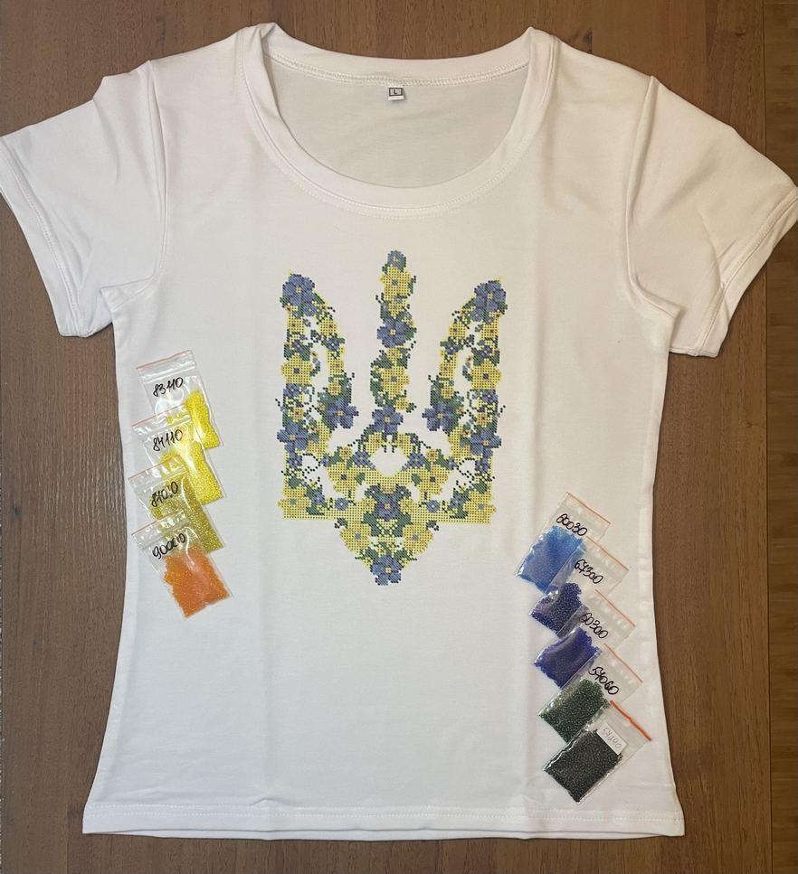 Футболка для вишивки бісером Герб України 16_Н