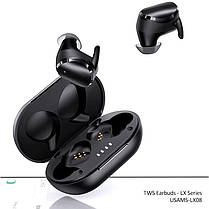 Бездротові навушники Bluetooth USAMS TWS Earbuds, 4h, 30/300mAh, BT5.0, з мікрофоном, фото 3
