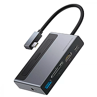 HUB адаптер USB Baseus Magic Multifunctional Type-C Standard Edition перехідник хаб з ретракторним затискачем