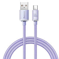 Кабель для быстрой зарядки Baseus USB for Type-C, 100W, 5A, 1.2м, фиолетовый
