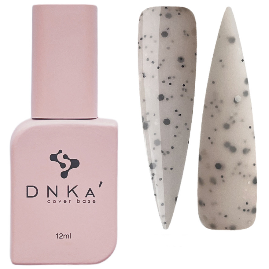 Камуфлююча кольорова база DNKa Cover Base, 12 мл №0037A' Supreme Світло-бежевий з частинками
