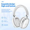 Bluetooth навушники HOCO, BT5.3, 40h, AUX, Micro-SD, мікрофон, сріблясті, фото 2
