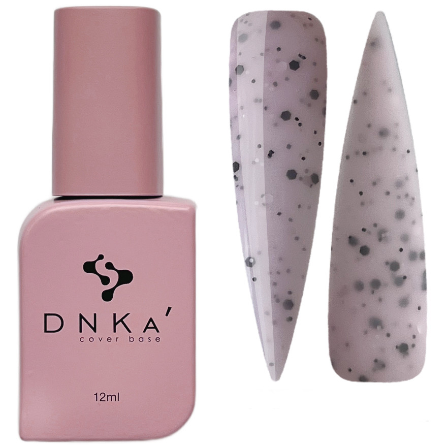 Камуфлююча кольорова база DNKa Cover Base, 12 мл №0039A' Different Світло-рожевий з частинками