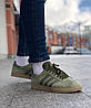 Чоловічі кросівки Adidas Gazelle Khaki (Хакі) Кеди для чоловіків Адідас Газель замш текстиль В'єтнам, фото 6