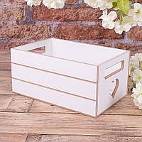 Ящик деревянный 1077-2 белый