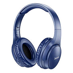 HOCO блютуз навушники, BT5.3, 7 годин роботи, AUX, Micro-SD, сині