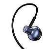Дротові навушники Baseus з мікрофоном, чорні, фото 2