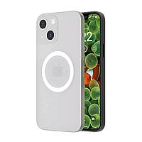 Чехол oneLounge, 0.6mm, супертонкий, магнитный MagSafe, белый для iPhone 14/13