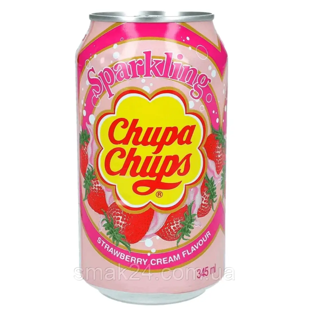 Напій газований зі смаком кавуна Chupa Chups Watermelon 345 мл ж/б Корея