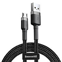 Baseus Cafule Micro USB to USB кабель для быстрой зарядки |2.4A, 1M| серый-черный