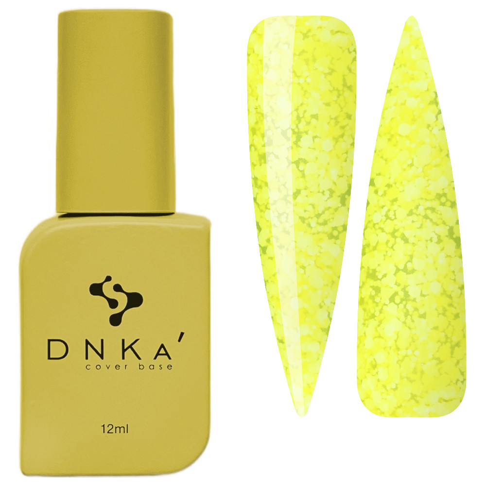 Камуфлююча кольорова база DNKa Cover Base, 12 мл №0067 Holiday Яскраво-жовта база