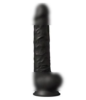 Фаллоімітатор SilexD Kingston Black (MODEL 15in), двошаровий, силікон+Silexpan, діаметр 7 см | Knopka, фото 1