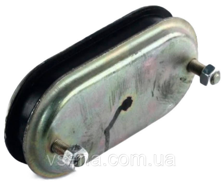 Амортизатор платформи КАМАЗ, МАЗ ОВАЛЬНИЙ уб. (з болтами, гайками та гровер.) (ДК)