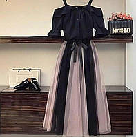 Платье женское с фатиновой юбкой 36-70 размер