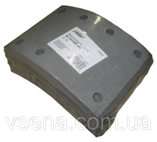 Накладка гальмівних колодок ЗІЛ 130 задн. R0 12/18 сверл. (RIDER)