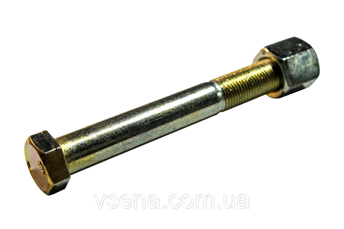 Болт ресори Газель, Соболь у зборі (болт 1 шт. + гайка висока. 1шт) (тверд. 8.8) М16х1,5х120 (Авто Престиж)