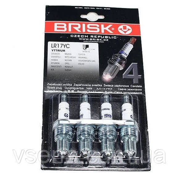Свічка запалювання Газель, Волга, Ваз дв.405, 406, 409 SUPER (компл.4шт) (BRISK)