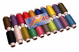 Нитки швейні Evro №40 Кольоровий мікс 20 кольорів