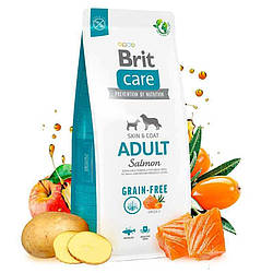 Brit Care Dog Grain-free Adult - Сухий беззерновий корм із лососем для собак малих та середніх порід 12 кг