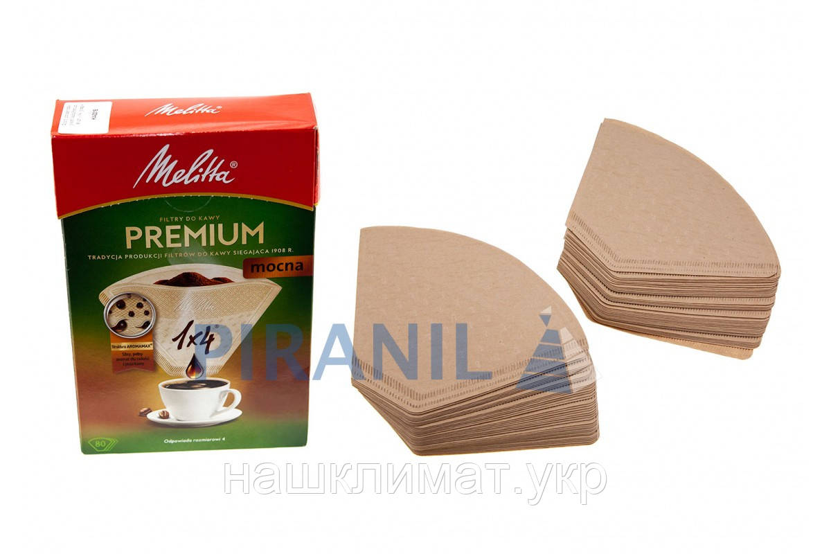 Фільтр для кави паперовий Melitta Premium (80 шт) - №4 / розмір 4