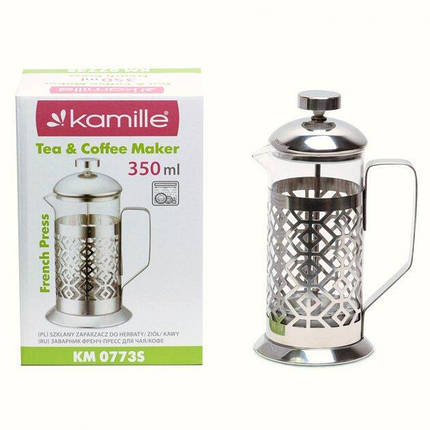 Заварник френч прес Kamille 300 мл для чаю та кави KM-0773s, фото 2