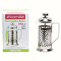 Заварник френч пресс Kamille 300 мл для чая и кофе KM-0773s