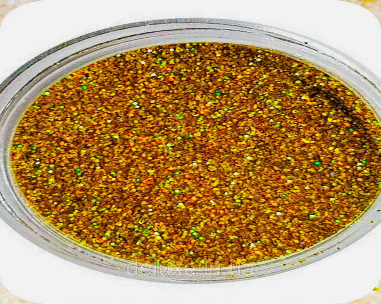 Гліттер класичний Hexagon Holographic Преміум, золото світлий, крапка, колір СА 3210, розмір 1/128 (0.2мм), 1кг