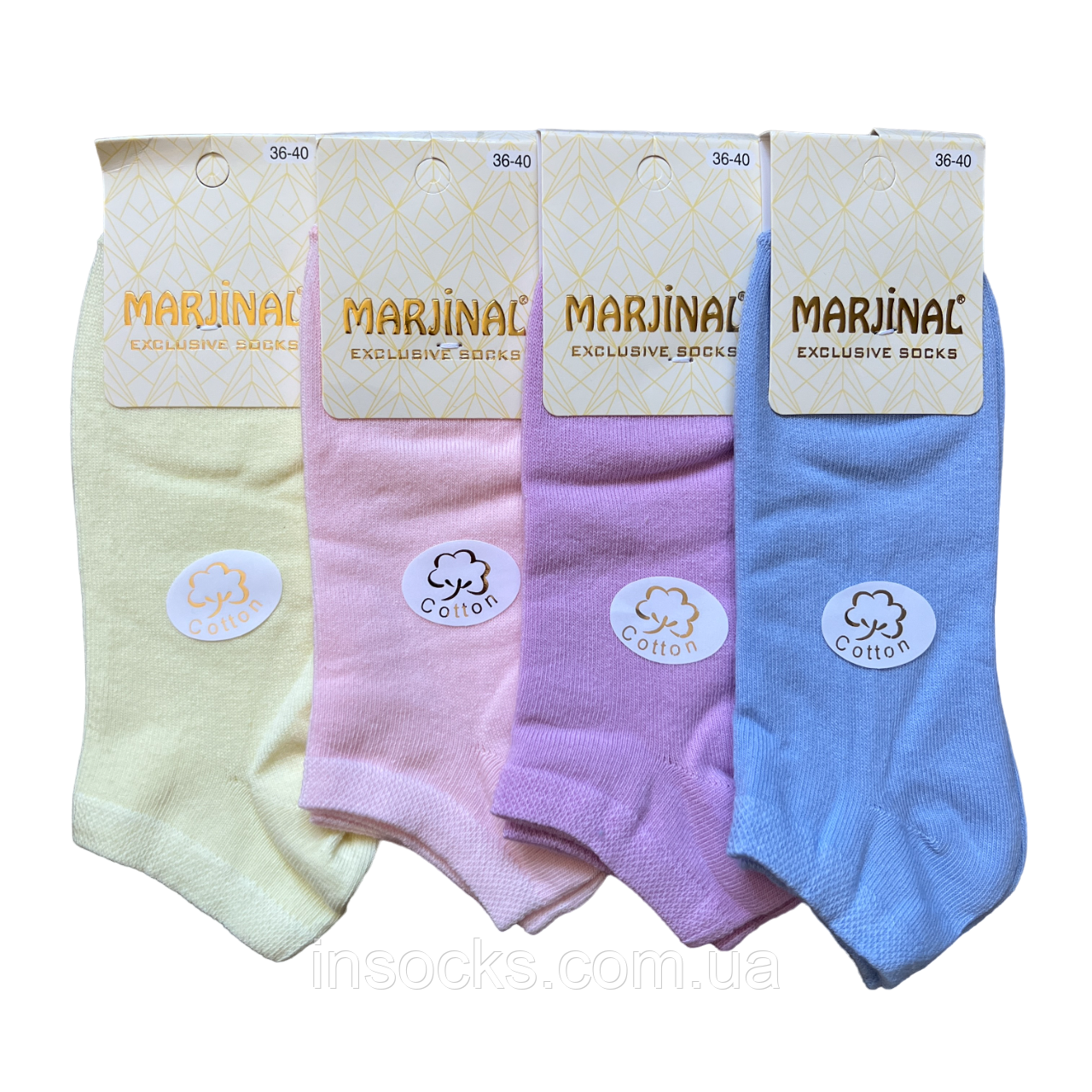 Шкарпетки жіночі "Marjinal" хб, демісезонні. 36-40р. Асорті. Короткі.