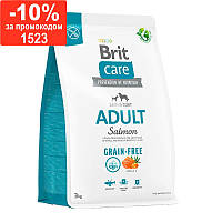 Brit Care Dog Grain-free Adult - Сухой беззерновой корм с лососем для собак малых и средних пород 3 кг