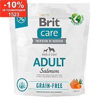 Brit Care Dog Grain-free Adult - Сухий беззерновий корм з лососем для собак малих та середніх порід 1 кг