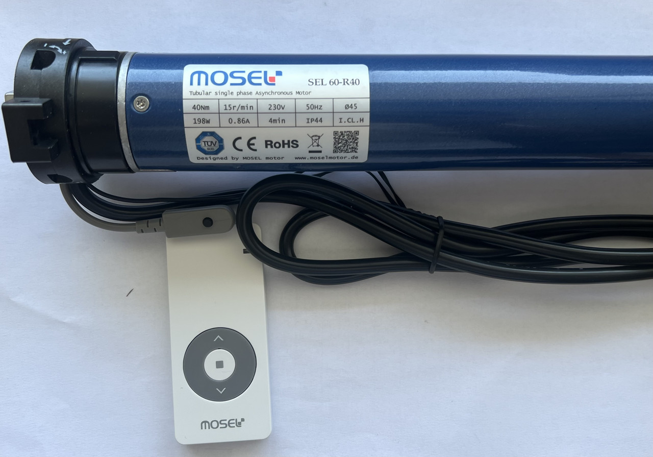 Двигун для ролет Mosel 60/R40 з вбудованним радіоуправлінням і пультом