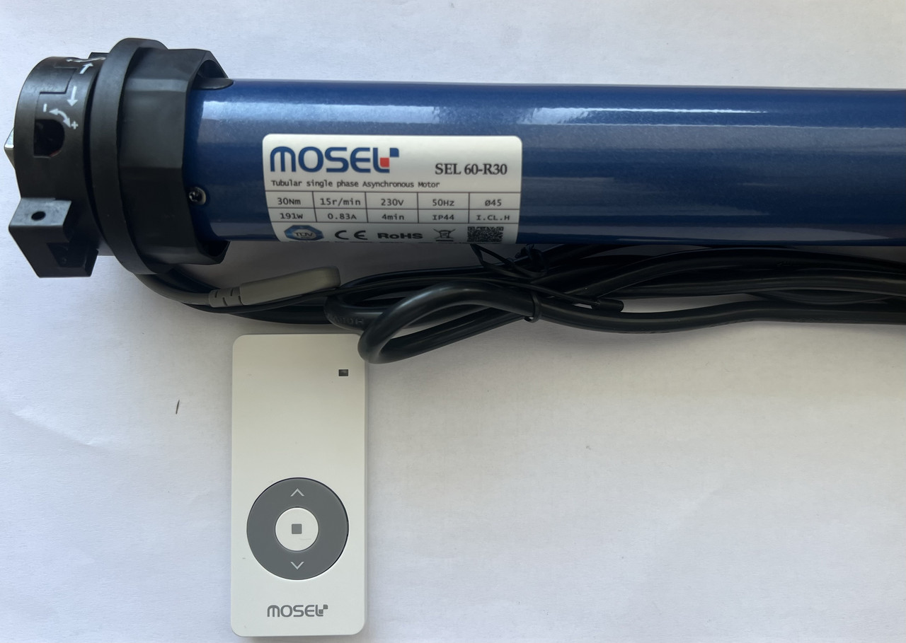 Двигун для ролет Mosel 60/R30 з вбудованним радіоуправлінням і пультом