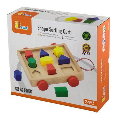 Дерев'яний сортер Viga Toys Візок з фігурами (58583), фото 1