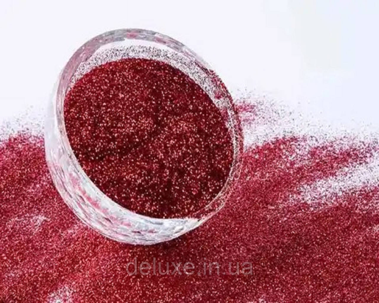 Гліттер класичний Hexagon Holographic Преміум, червоний класичний, крапка, колір СА 3550, розмір 1/128( 0.2 мм), 1кг