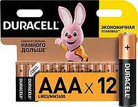 Батарейки Duracell Basic AAA Alkaline 12 шт