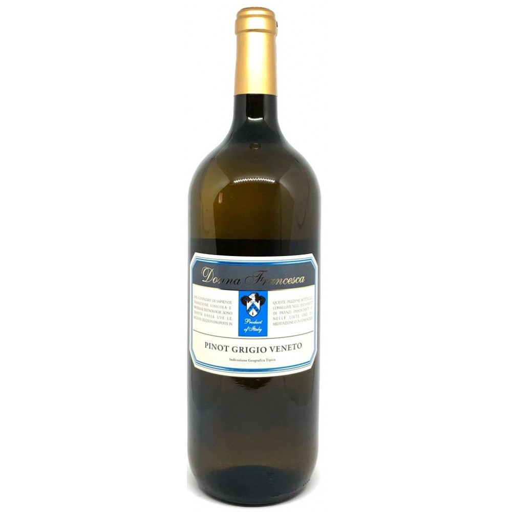 Вино Біле Сухе Піно Гріджіо Pinot Grigio Veneto Donna Francesca 1.5 л Італія