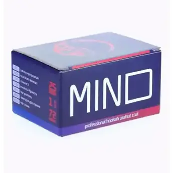 Горіховий вугілля Mind 1 кг 72 уголька (в коробці)