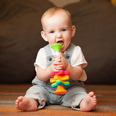 Пірамідка-спиннер тактильна Fat Brain Toys MiniSpinny (F134ML), фото 5