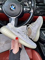 Женские кроссовки Adidas Yeezy Boost 350 v2 static Reflective Адидас Изи Буст серые светящиеся рефлектив