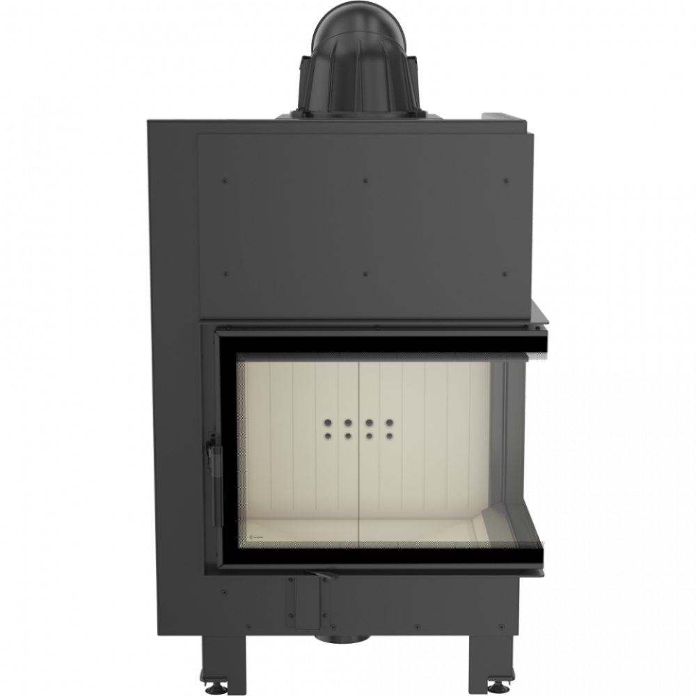 КАМІННА ТОПКА KRATKI MBZ 13 ПРАВА BS ГНУТЕ СТЕКЛО (13,0 кВт) (КРАТКИ МБЗ ПРАВА БС ГНУТЕ СТЕКЛО 13 КВТ), фото 1