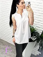 Летняя длинная белая женская блуза с кружевом
